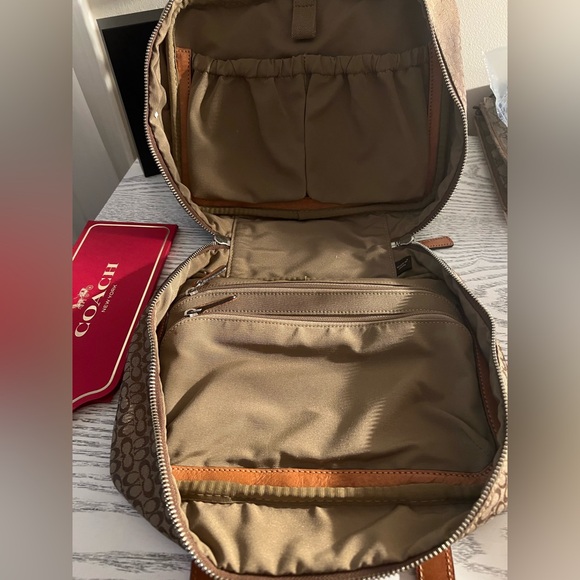 Coach Signature Brown and Tan cosmetic bag - Picture 3 of 3